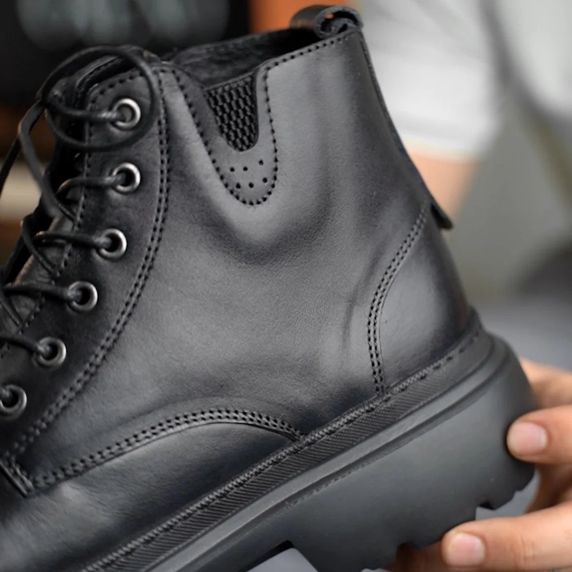 Bottine ORENO en Cuir Noir