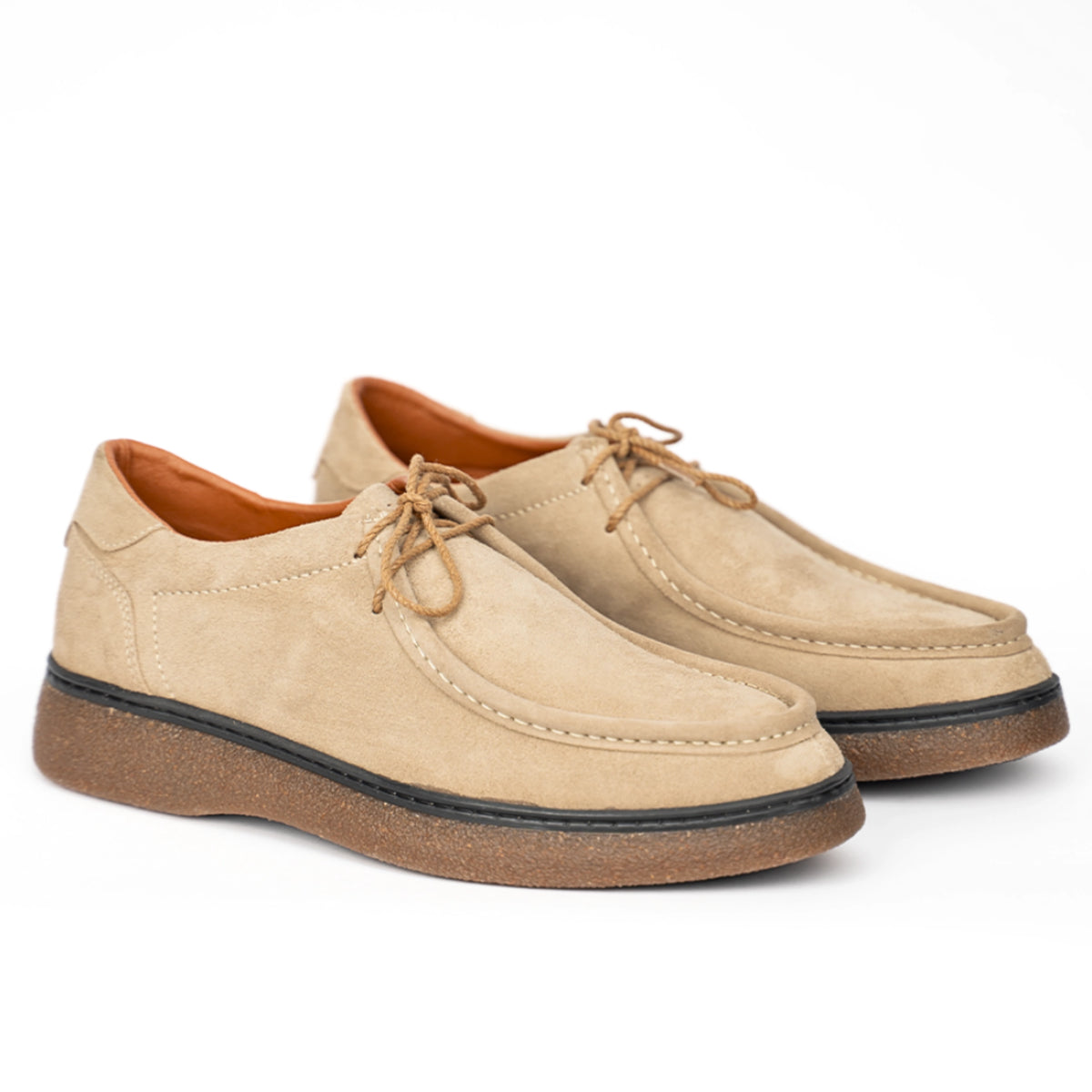 OR17 : Derby Mocassin en Daim Beige