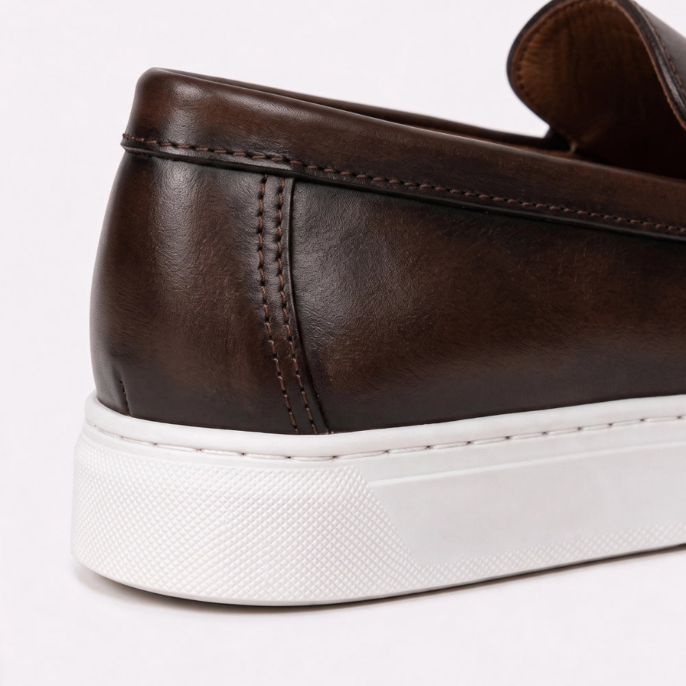 OR107 Mocassin En Cuir Marron