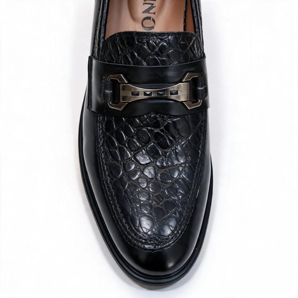 OR911 Loafers Homme – Cuir Noir Glacé