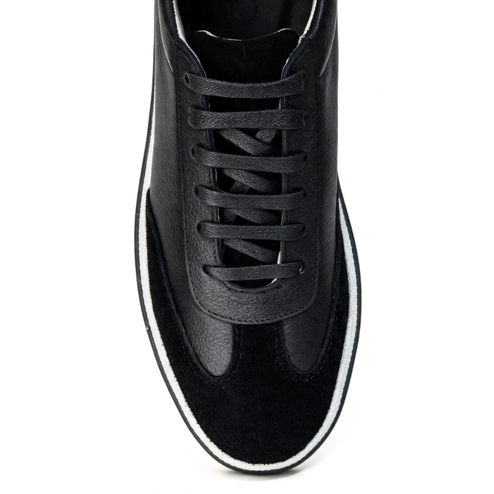 OR02 Sneakers Bi-Matière - Cuir Noir