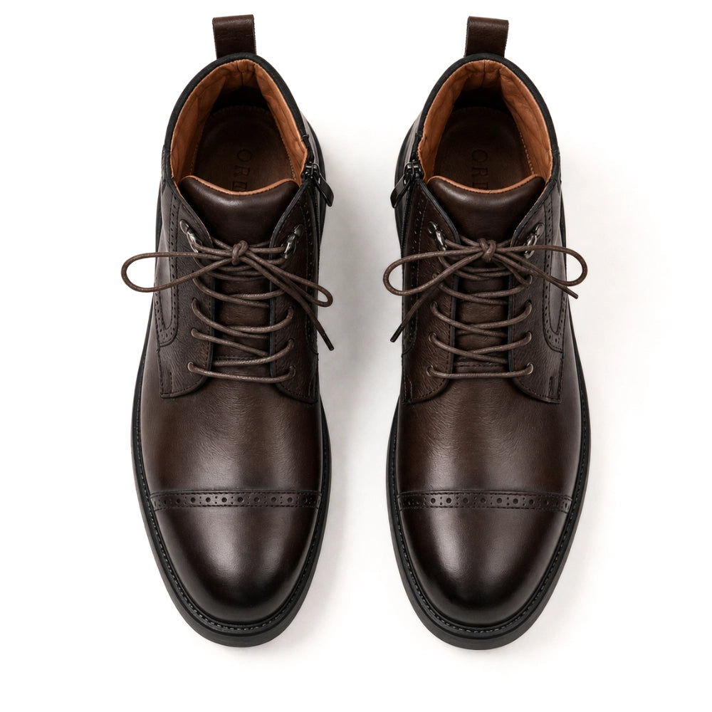 OR10 Bottines Richelieu Homme – Cuir Marron