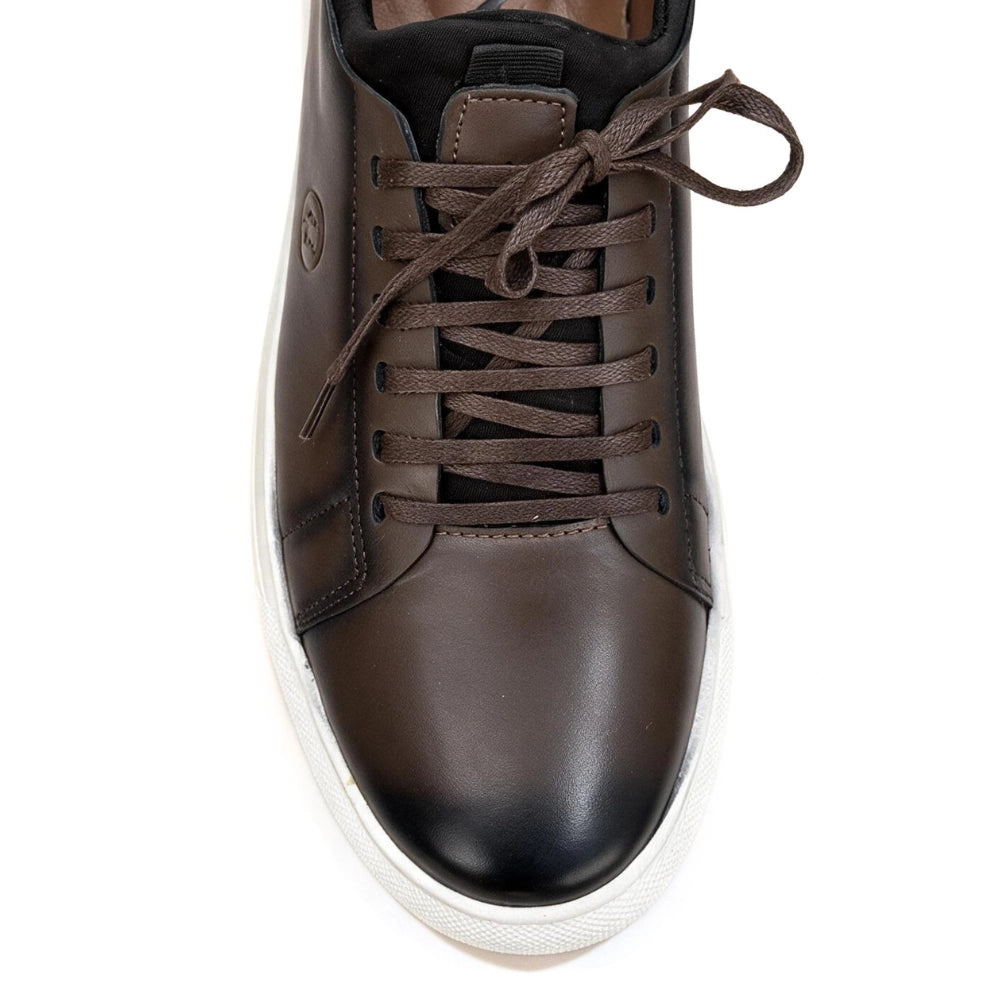 OR53 Sneakers Urbaines Homme- Cuir Marron
