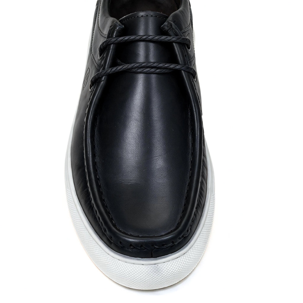 OR011 Chaussure Semelle Blanche - Cuir Noir