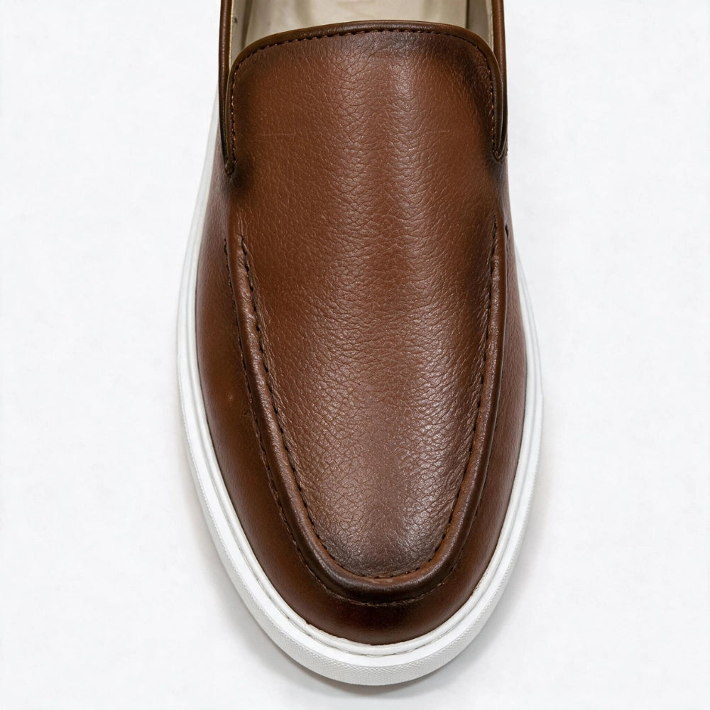 OR102 Mocassins Sneakers Homme - Cuir Tabac