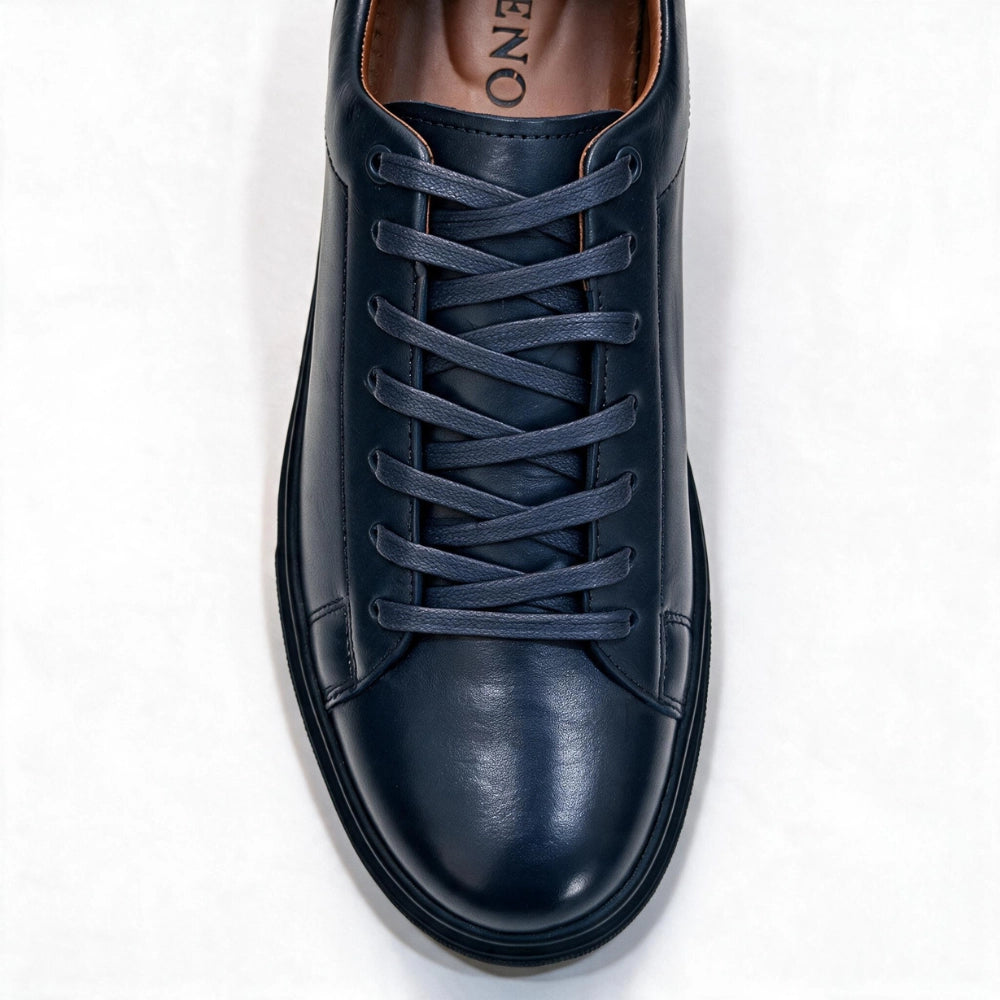 OR311 Sneakers Épurées Homme – Cuir Bleu Marine