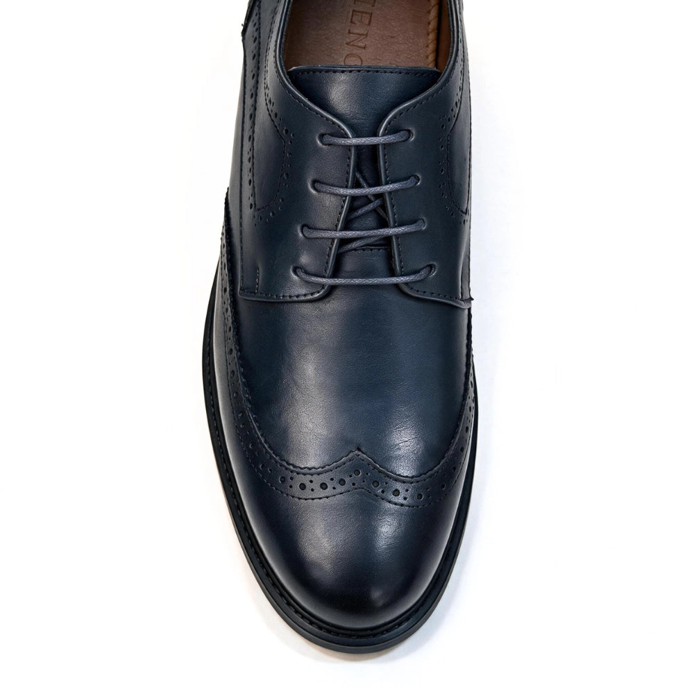 OR05 Derby Perforé Homme – Cuir Bleu marine