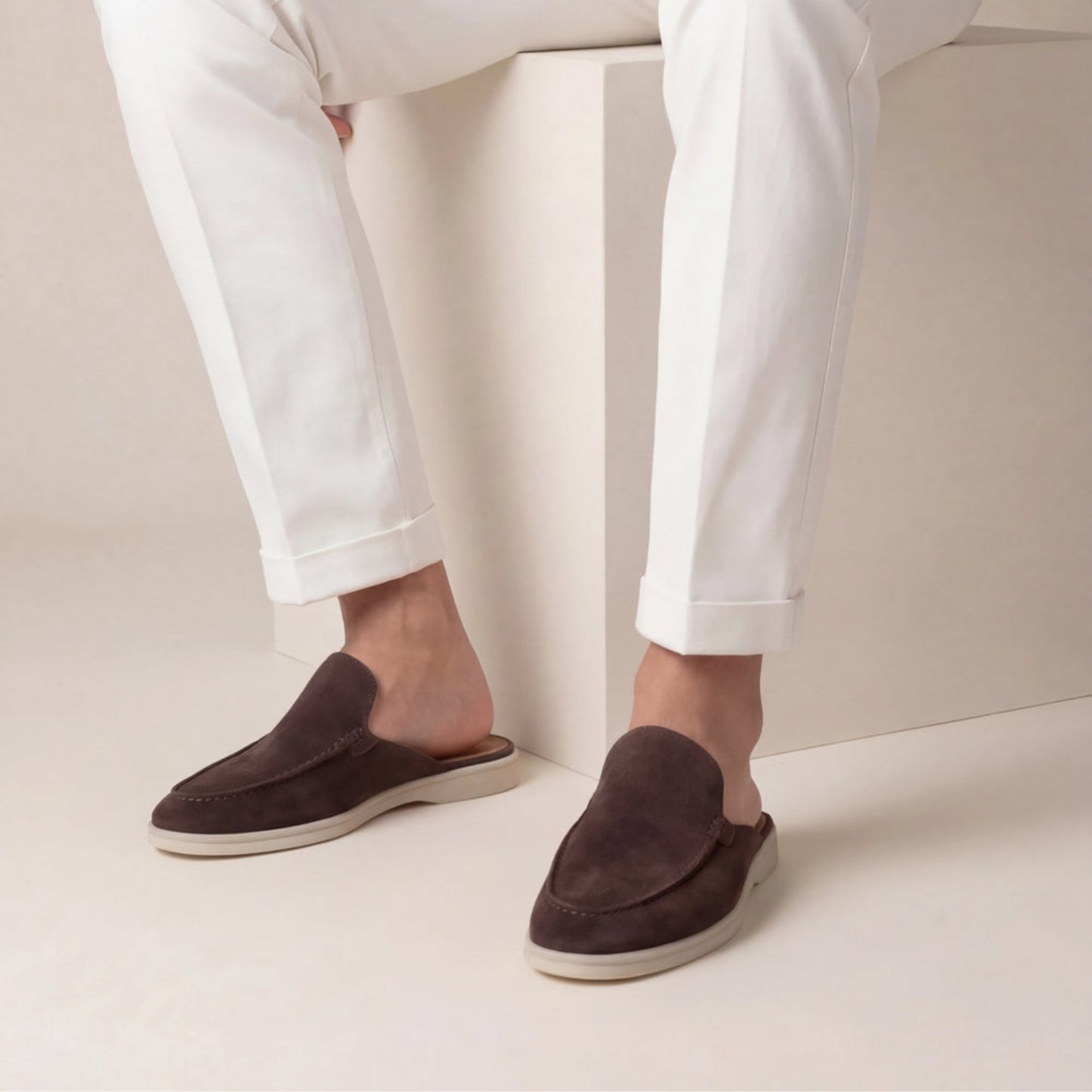 Yacht Mule Daim beige