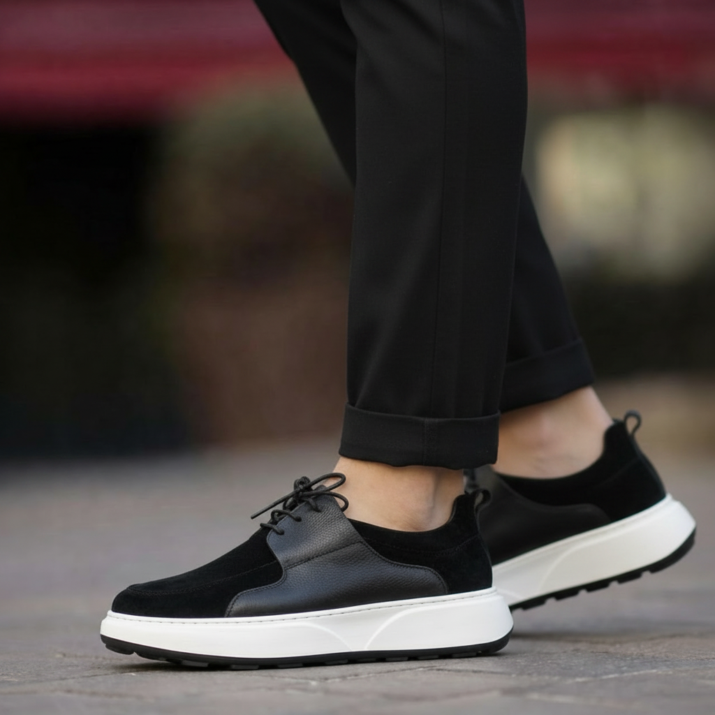 Valméro: Sneakers à Bout Mocassin Homme en Cuir
