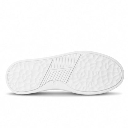 OR011 Chaussure Semelle Blanche - Cuir Marron