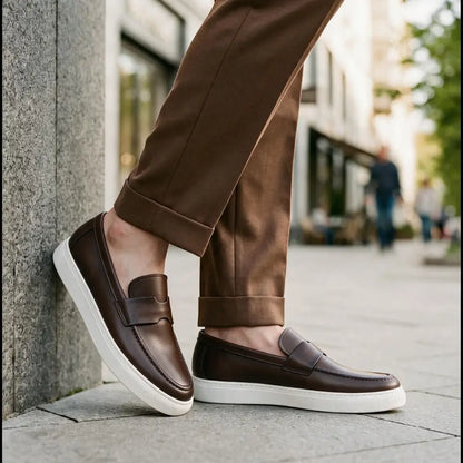 OR107 Mocassin En Cuir Marron