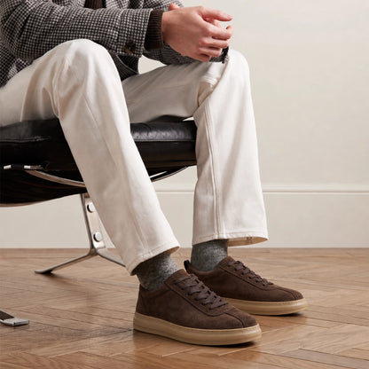 OR61 Sneakers Élégantes Homme - Daim Marron