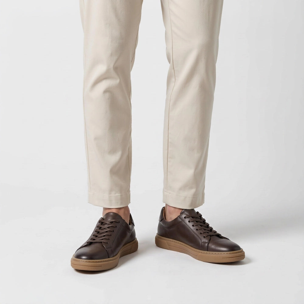 OR033 Baskets de Ville Homme - Cuir Marron