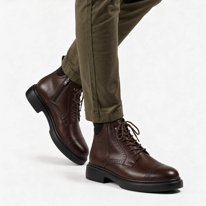 OR10 Bottines Richelieu Homme – Cuir Marron