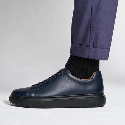 OR311 Sneakers Épurées Homme – Cuir Bleu Marine