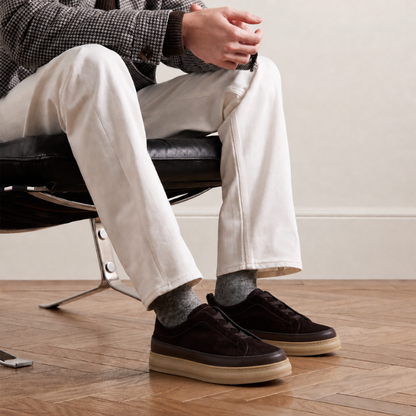 OR26 Baskets Sans Lacets Homme - Cuir Marron