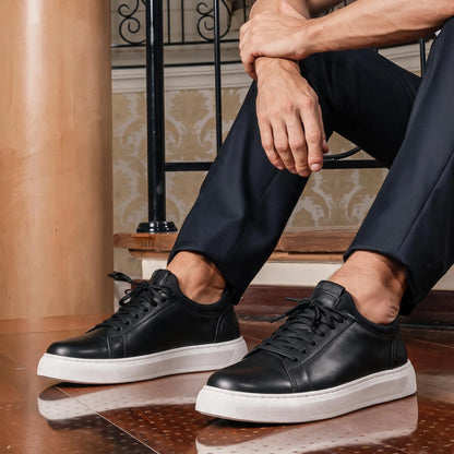 OR53 Sneakers Urbaines Homme- Cuir Noir
