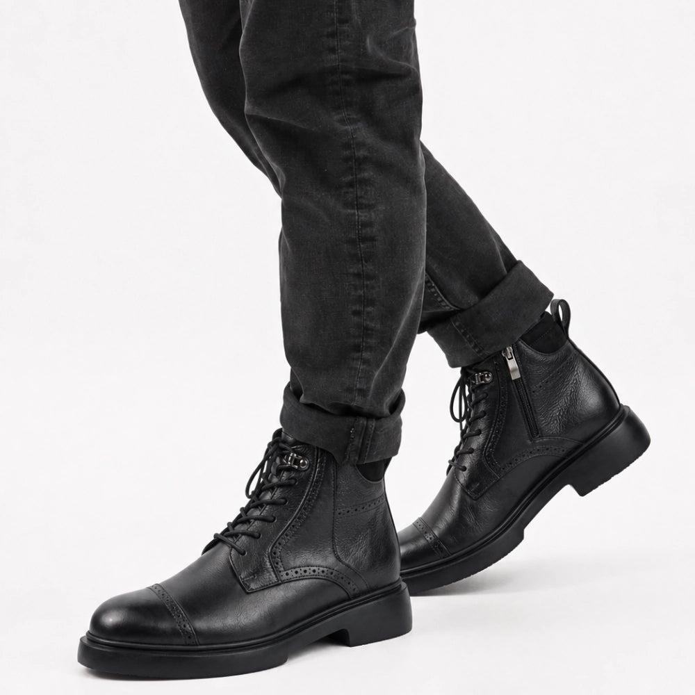 OR10 Bottines Richelieu Homme – Cuir Noir
