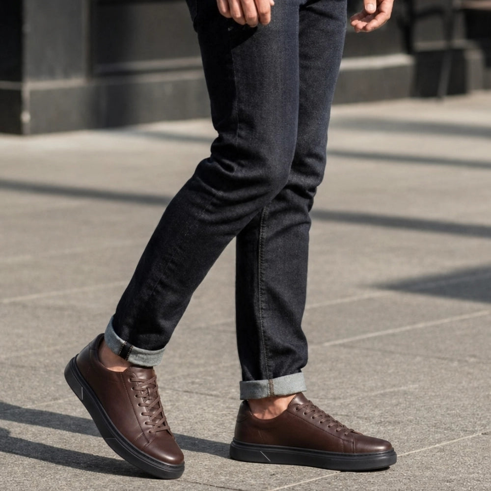 OR311 Sneakers Épurées Homme – Cuir Marron