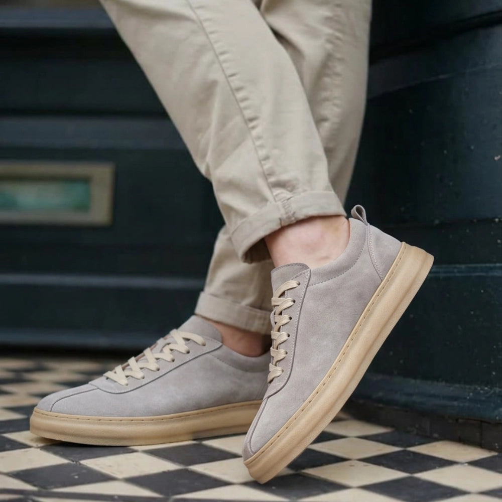 OR61 Sneakers Élégantes Homme - Daim Beige