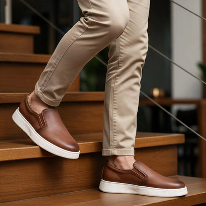 OR96 Ballerine En cuir Tabac
