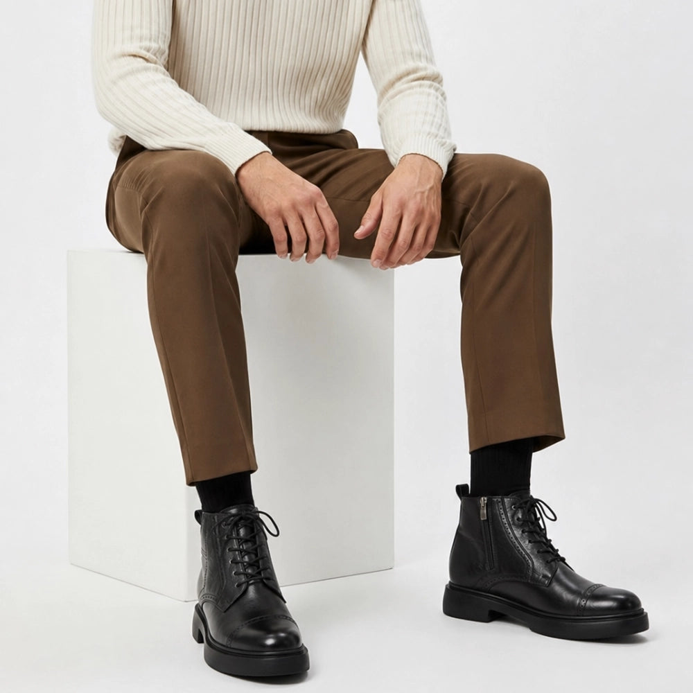 OR10 Bottines Richelieu Homme – Cuir Noir