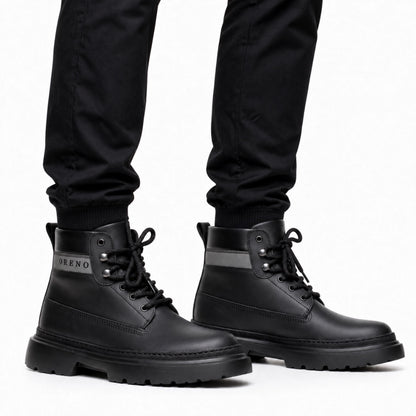 OR040 Bottines Randonnée Homme - Cuir Noir