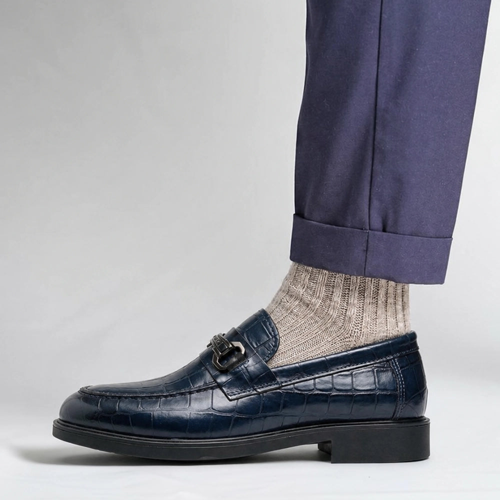 OR85 Bit Loafer Homme - Cuir Bleu Marine