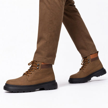 OR040 Bottines Randonnée Homme - Cuir Marron