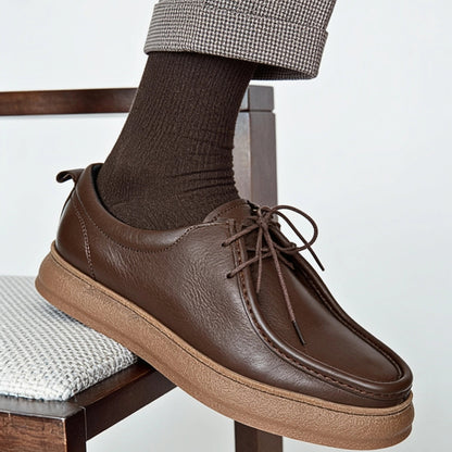 OR15 : Derby Mocassin en Cuir Marron