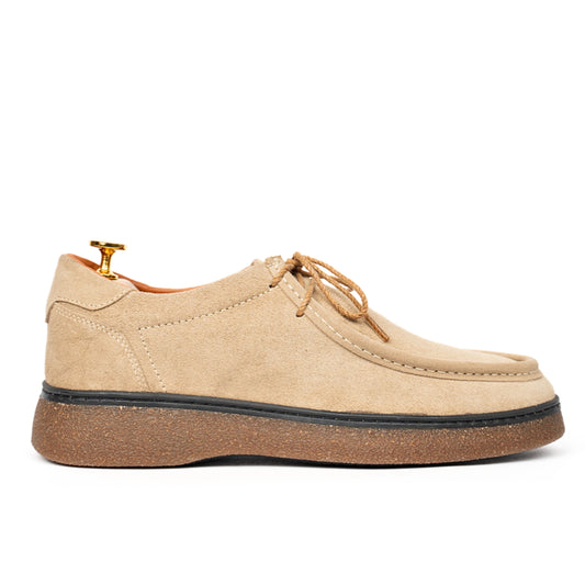 OR17 : Derby Mocassin en Daim Beige