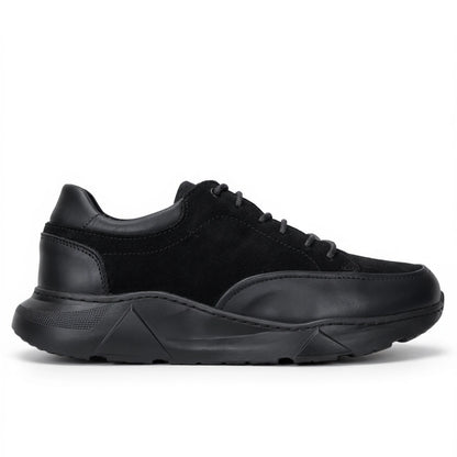 BASKET NOMADE EN CUIR - NOIR