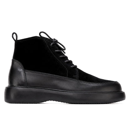 OR112 Bottines Montantes Homme - Cuir Noir