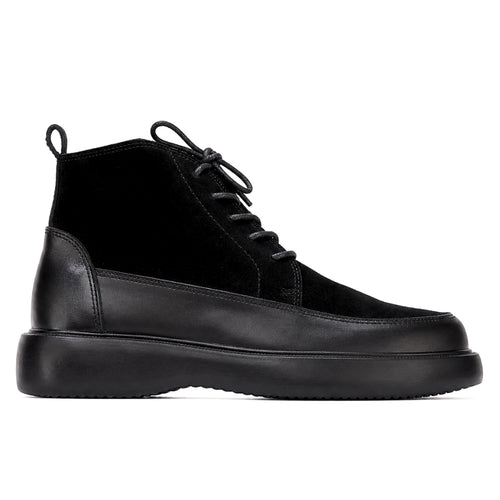 OR112 Bottines Montantes Homme - Cuir Noir