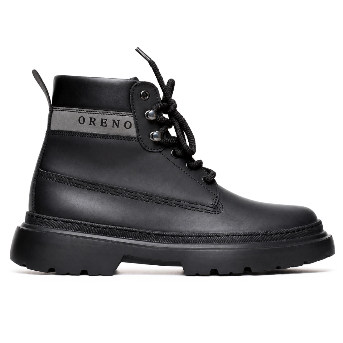 OR040 Bottines Randonnée Homme - Cuir Noir