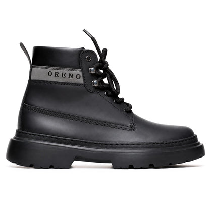 OR040 Bottines Randonnée Homme - Cuir Noir