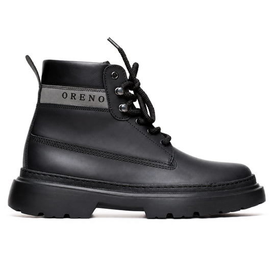 OR040 Bottines Randonnée Homme - Cuir Noir