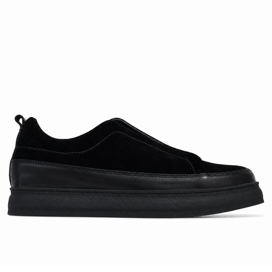 OR26 Baskets Sans Lacets Homme - Cuir Noir