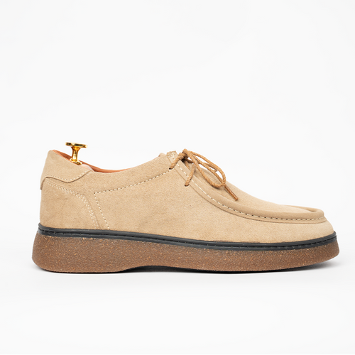 OR17 : Derby Mocassin en Daim Beige
