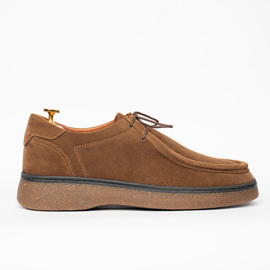 OR17 : Derby Mocassin en Daim Marron