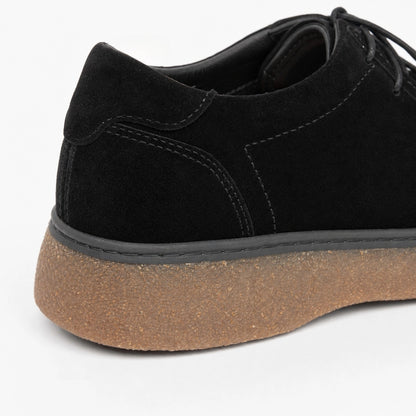 OR17 : Derby Mocassin en Daim Noir