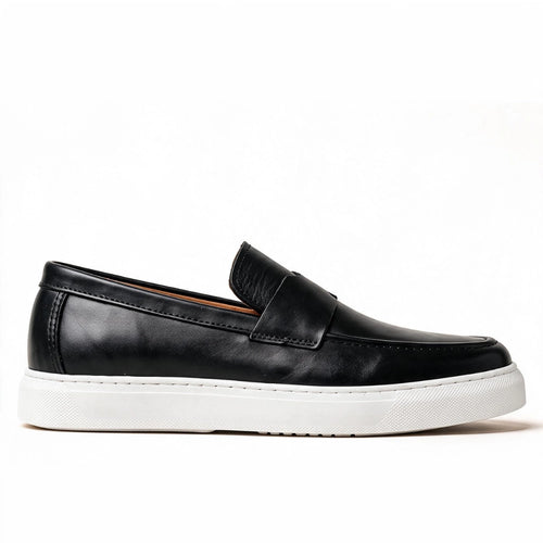 OR107 Mocassin En Cuir Noir