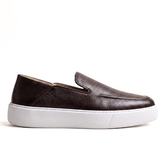 OR102 Mocassins Sneakers Homme - Cuir Marron