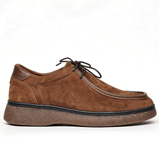 OR19 : Derby Casual Chic Homme - Daim Marron