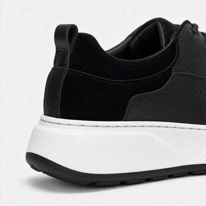 Valméro: Sneakers à Bout Mocassin - Daim Noir