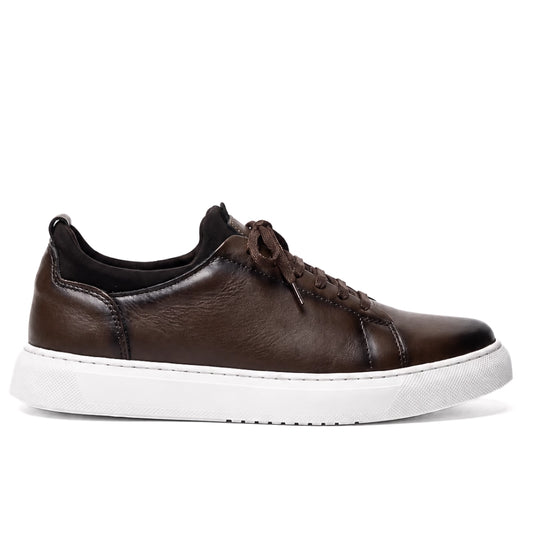 OR53 Sneakers Urbaines Homme- Cuir Marron