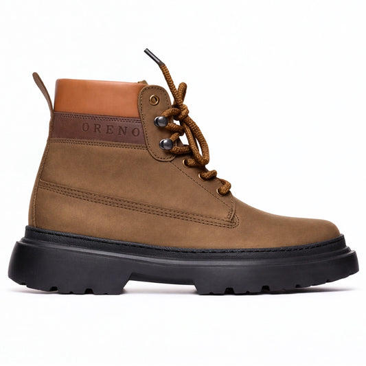 OR040 Bottines Randonnée Homme - Cuir Marron