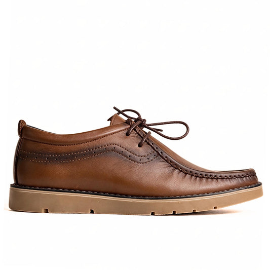 OR104 Chaussure Semelle Gomme – Cuir Tabac