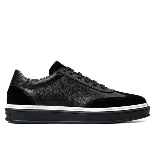 OR02 Sneakers Bi-Matière - Cuir Noir