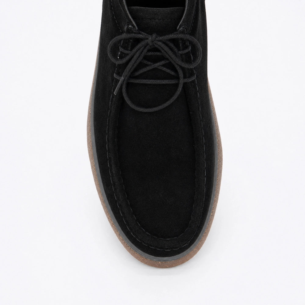 OR17 : Derby Mocassin en Daim Noir